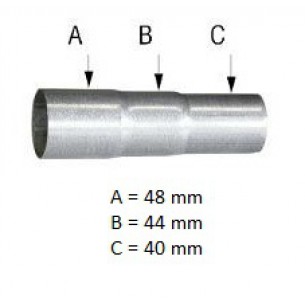 Universal exhaust repair pipe Ø 40 - 44 - 48 mm
