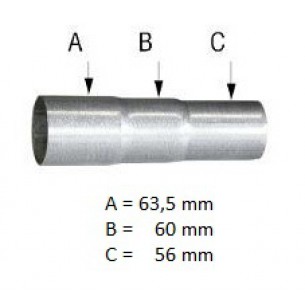 Universal exhaust repair pipe Ø 56 - 60 - 63,5 mm