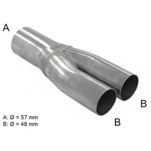 Exhaust Y-pipe Ø 57/48 mm
