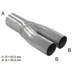Exhaust Y-pipe Ø 63,5/50,8 mm