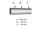 Universal exhaust repair pipe Ø 44 - 48 - 50,8 mm