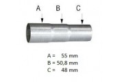 Universal exhaust repair pipe Ø 48 - 50,8 - 55 mm