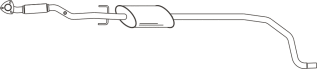 Middle silencer OPEL Corsa D 1.0i - 12V