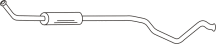 Middle silencer CITROEN C4 PEUGEOT 307