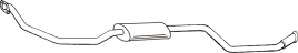 Middle silencer CITROEN ZX