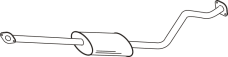 Middle silencer MITSUBISHI Lancer