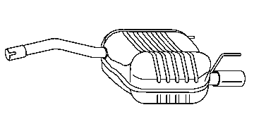 Endsilencer MERCEDES 200 CLK 230 CLK Kompressor A208 C208