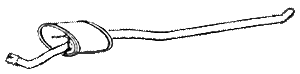 Middle silencer right side OPEL Senator A 2.5E 3.0E