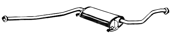 Middle Silencer SAAB 9000 2.0