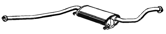 Middle Silencer SAAB 9000 2.0 Turbo