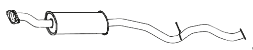 Middle Silencer SUBARU XV 2.0i