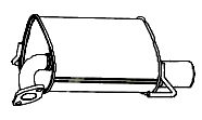 Endsilencer right side SUBARU Legacy IV 2.0i 2.5i 3.0 R 2.0 D